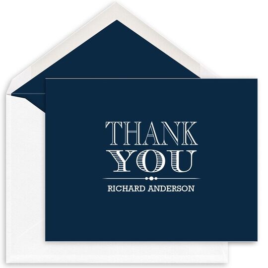 Grand Thank You Folded Note Cards